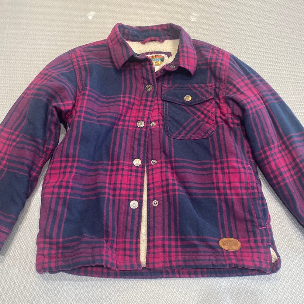 Outdoor Kids’ Fuzzy Button-Down Flannel